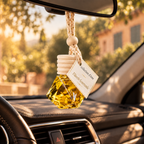 Diffuseur de parfum Flânerie Gourmande suspendu dans une voiture — collection d’âme