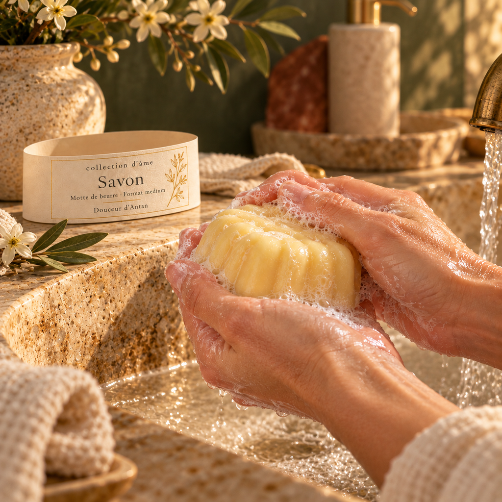 Savon - Méduim - Motte de beurre — collection d’âme en utilisation
